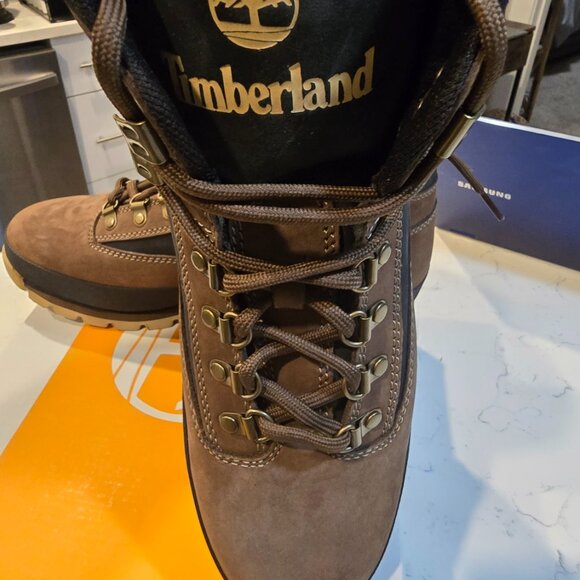 Timberland Euro Hiker Mid - Men's Winter Boots Grey/Black/Brown Size 10 NEW - Picture 2 of 16